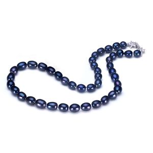 Colliers de perles Dainashi Collier de perles noires naturelles Argent sterling 925 Boucle étoile brillante 89 mm Taille 45 cm Longueur 4 couleurs Bijoux fins 220929