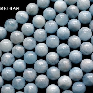 Colliers de perles Meihan naturel 1 brin 10mm02 aigue-marine lisse ronde charme pierre précieuse pour la fabrication de bijoux conception 230320