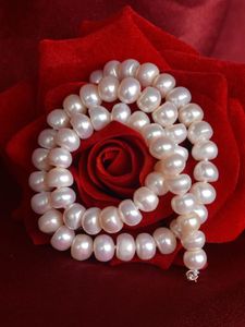 Collares de cuentas ZHIXI collar de perlas naturales de agua dulce joyería fina collar largo para mujeres 3 colores fiesta regalo de boda 230310