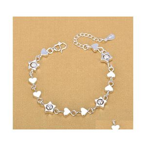 Brins de perles 925 Sterling Sier Creative Accessoires Love Stars Mix And Match Bracelet Bijoux de mode pour les femmes Drop Delivery Brac Dhupk