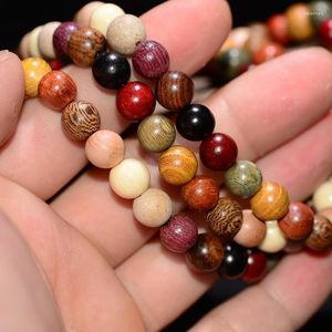 Brins de perles Cindiry 108 6mm/8mm variété de bois de santal tibétain bouddhiste perles de prière Bracelets bouddha Mala chapelet bracelet à breloques en bois La