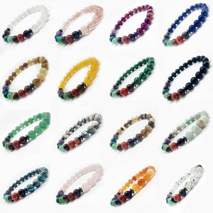 Bracelet à breloques en pierre naturelle pour femmes, brins de perles, pierres précieuses faites à la main, vente en gros, bijoux à la mode, Lars22