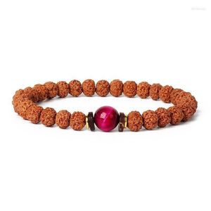 Brins de perles Original 20Mm Wenge Perles Bracelets Colorf Bois de Santal Méditation Prière Guérison Bouddhisme Tibétain Rudraksha Bijoux Dr Dh2Yk