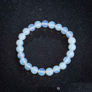 Hebras de cuentas, venta al por mayor, nueva pulsera de piedra lunar de cristal Natural, pulseras elegantes para mujer, joyería de Yoga, regalo, envío directo Otmzu