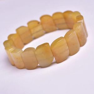 Brins de perles en gros jaune pierre naturelle Bracelet poignet main rangée pour femmes garçons cadeau cristal bijoux de mode Kent22