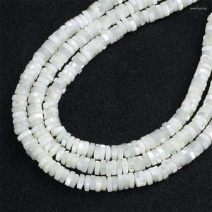 Perles 2x6mm En Gros Oblate Cylindrique Naturel D'eau Douce Lâche Coquillage Nacre BRICOLAGE Artisanat Fabrication De Bijoux Collier Charmes