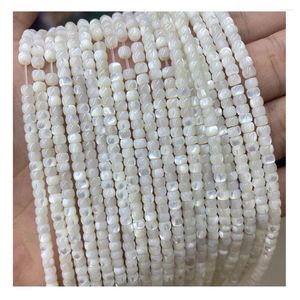Perles en nacre naturelle en forme de roue en coquille de troca blanc entretoise en vrac 15 ''brin pour la fabrication de bijoux Bracelet