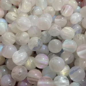 Perles les plus récentes en gros de 10 mm / 12 mm / 16 mm transparent transparent à double couleur illusion perles de paillettes pour les bijoux de mode