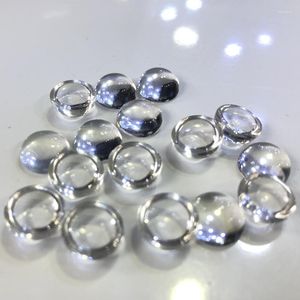 Perles Original Cristal Quartz Cabochon Forme Ronde 10mm En Gros Pierres Précieuses Lâche Pierre Naturelle Fond Plat Sans Trou
