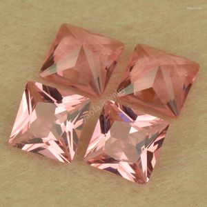 Perles vente jaune rose change de couleur forme carrée princesse coupe gemmes laboratoire créé alexandrite nano sital pierre en vrac pour les bijoux