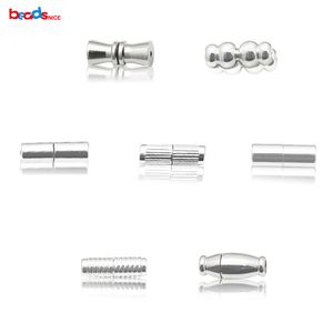 Beadsnice, cierres de tornillo de barril de Plata de Ley 925, accesorios de joyería, cierres giratorios para fabricación de pulseras o collares ID34942