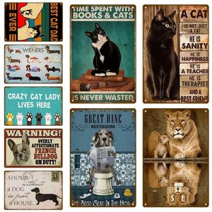 Beagle Plaque Métal Signe Animal Fer Plaque Vintage Pour Porte Tin Sign Drôle Maison Intérieur Peintures Mancave Mur Affiches Chambre Décoration Décor Art Plaques w01