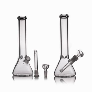 Beaker Hookahs Bang en verre 11 pouces Bongs simples avec collecteur de glace Conduites d'eau à base épaisse pour accessoires pour fumeurs Downstem et Bowl