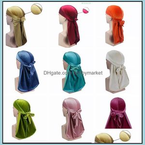 Capes de bonnet / crâne 24 couleurs VEET DURAG CAPAUX WAVE TOUTES SUR LONGE ET LAVES STOCHES POUR DU RAG PIRATE FAIT