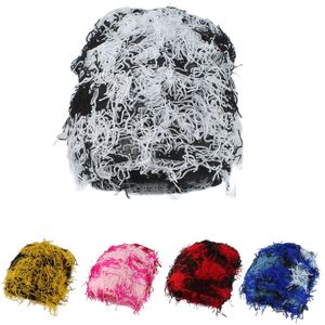 Beanie Skull Caps Pasamontañas Gorros Hombres Sombrero divertido Camuflaje al aire libre Felpa Fuzzy Distressed Punto Máscara de esquí Beanie Fashion Street Hip Hop Cap 231110