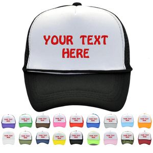 Bonnet Skull Caps Custom Foam Trucker Hat Casquette de baseball brodée Imprimé Papa Été Respirant Mesh 1pcs Commande minimum 231215