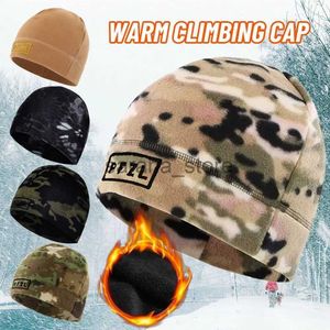 Bonnet / Skull Caps Équitation en plein air Pêche Randonnée Coupe-vent Chaud Polaire Cap Hommes Femmes Hiver Escalade Chasse Formation Respirant Thermique Tactique Chapeau J231130