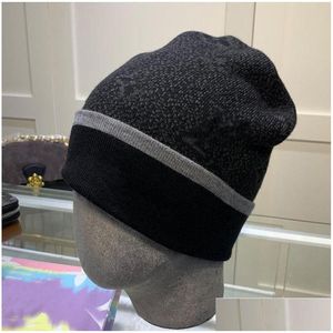 Beanie / Skull Caps Ssyy 20ss Quente 2023 Beanie Mulheres Inverno Mens Chapéu Casual Chapéus De Malha Homens Esportes Cap Preto Cinza Branco Amarelo Hight Qu Dhzh9