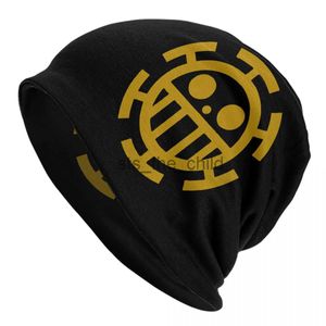 Beanie / Skull Caps Trafalgar Law Jolly Roger Bonnet Sombreros Sombrero de punto Fresco Al aire libre Una pieza Skullies Gorros Sombreros Unisex Cálido Gorras de doble uso x0907