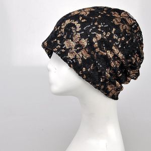 Bonnet/Crâne Casquettes En Gros 10 pcs Belles Femmes Noir Dentelle Fleur Slouchy Beanie Cap Lady Blanc Baggy Skullies Chapeaux D'été Crâne Scot22