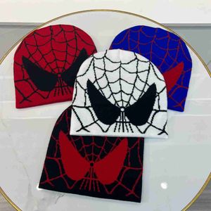 Bonnet/Casquettes d'hiver Pull Chapeau Vente Spiderman Maille Tricoté Chapeau Hommes et Femmes Chapeau Chaud Dessin Animé Seau Chapeau Bonnets YQ231117