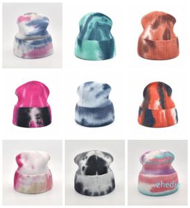 Beanie Winter for Women Men Crochet Skullies Hat Tie Dye Hat unisex Autumn Knitted Gorro Accesorios Wild Accesorios5344597