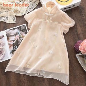 Bear Leader Filles Vêtements Robes Brodées Perles Cheongsam Chinois Folk Coutumes Casual Vacances Enfants Vêtements Robes Y220819