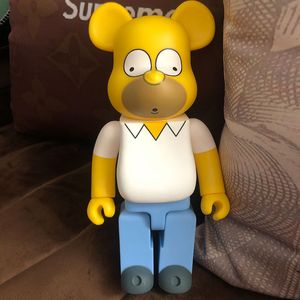 Bearbrick bloques de construcción de osos violentos Oso Simpson Torre tendencia que rodea muñecas modelo hecho a mano adornos 28CM