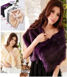 Belle perle fausse fourrure 5 couleurs taille mariage mariée Wrap châle détail fête accessoire fourrure Wrap Shawl5286170