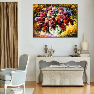 Belas flores arte em tela primavera lilás pintura a óleo natureza morta feita à mão para parede do quarto