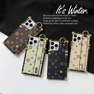 Hermosas fundas para teléfono con correa de cuero iPhone 18 17 16 15 14 13 12 11 Pro Max X Xs Xr 7 8 Plus Monedero de diseñador de lujo con logotipo Embalaje Envíos directos Soporte para pedidos mixtos