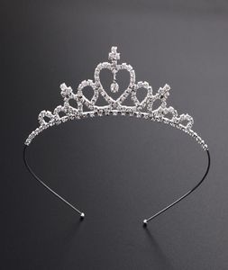 Hermosa Tiara nupcial de cristal brillante para fiesta, diadema plateada con corona, accesorios de boda baratos, nuevo diseño 2018 8078416