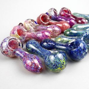 tuberías de vidrio hermosos tuberías de fumar tubería de mano de vidrio colorido para flores secas de hierbas