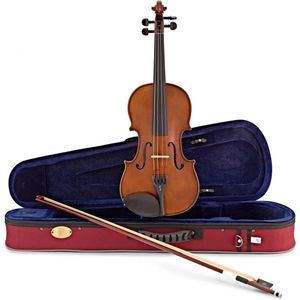 Violon à 4 cordes magnifiquement fabriqué en finition brunrure - Instrument 4/4 pleine grandeur parfait pour les joueurs débutants et intermédiaires