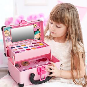 Beauty Fashion Kids Simulation Cosmetics Set Pretend Makeup Toys Girls Play House Make up Educational for Birthday Gift 230427
