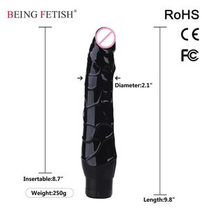 Articles de beauté 9.8 pouces réaliste énorme gode vibrateur électrique sexy jouets Super doux pour les femmes chatte gros gode pénis coq