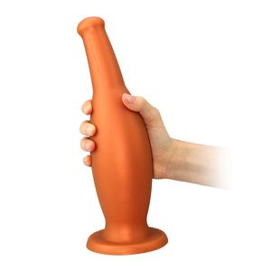 Artículos de belleza Silicona líquida negra Anal Anal Super Súper Soft gran expansión posterior SM Adulto para adultos Dildo profundo