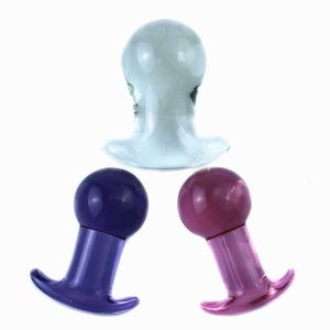 Artículos de belleza Crystal 60mm Big Glass Anal Plug Expander Butt Plugs Enorme Ball Dildo Vagina Dilatador sexy Juguetes para parejas