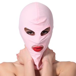 Articles de beauté Produits érotiques Fétiche Hommes BDSM Cagoule Élastique Esclave Masque De Bondage Bouche Ouverte Oeil Femdom sexyy Jeux Gay Porno Jouets Marchandises Pour Adultes