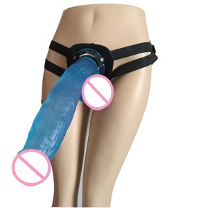 Articles de beauté HOWOsexy gros godes Strap On Dildo ventouse O-ring Réglable Culotte en cuir Ultra Harnais Strapon Pénis Pour Lesbienne sexytoy