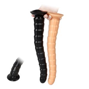 Artículos de belleza consolador largo juguetes sexy para mujeres/hombres sin vibrador tapón Anal serpiente grandes consoladores dilatador Vaginal Faloimetor mujeres 18