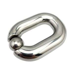 Artículos de belleza Hombre Heavy Duty Bola de acero inoxidable Camilla de escroto pene de metal bondage Cock Ring Delay eyaculación masculina nuevo juguete sexy U1JD