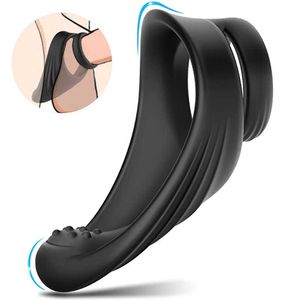 Artículos de belleza Pene Anillo Retardo Eyaculación Productos para adultos para hombres Juguetes sexy Masturbador masculino Silicona Gallo Punto G Masajeador Eréctil mejorado