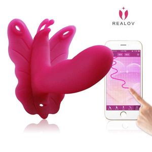 Articles de beauté REALOV LYDIA Smartphone APP Télécommande Wearable G-Spot Vibrator Strap-on Pussy Massager Culotte Clitoris Stimulator Jump Egg