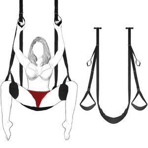 Artículos de belleza Sexy Hanging Door Swing Swing Tobles Slave Esposa suave y suave para muebles Juguetes de vendaje fetiche Parejas Games para adultos