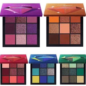 Paleta de belleza Mini paleta de sombras de ojos de 9 colores 5 colores estrella de estilo Sombra de ojos Topacio Amatista Rubí Esmeralda Zafiro