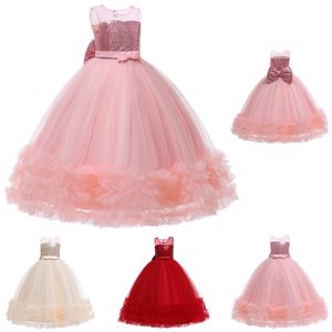 Robes de concours de beauté pour filles, bijoux de beauté rose rouge Champagne, robes de demoiselle d'honneur, robes d'anniversaire/de fête pour filles, jupes de tous les jours, vêtements pour enfants SZ 2-10 D326165