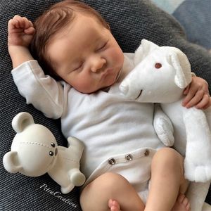 Bebe Reborn Kit 17 pouces bébé Levi vinyle non peint pièces de poupée inachevées bricolage blanc 220504