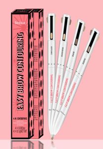 Beckisue 4 en 1 crayon à sourcils 4 couleurs ensemble de stylos à sourcils contour des sourcils pro pigment longue durée waterproof3061083