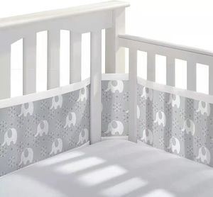 Rails de lit 2 pièces protecteur bébé pépinière respirant pare-chocs une pièce berceau autour du coussin lit oreillers nés lits décor 231127